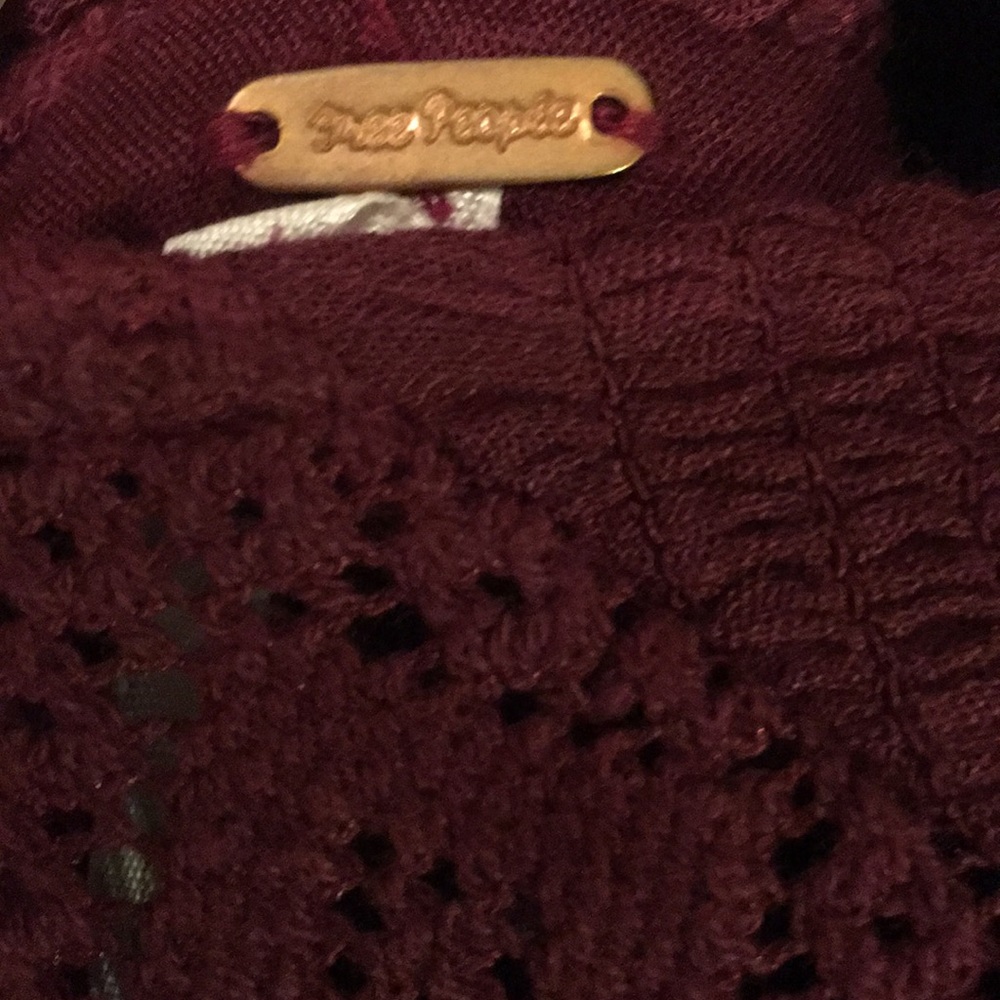 NWT WOMEN’S FREE PEOPLE WINE EMBROIDERED MINIDRESS - Picture 7 of 8